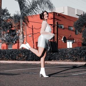White ankle boots🤍👢